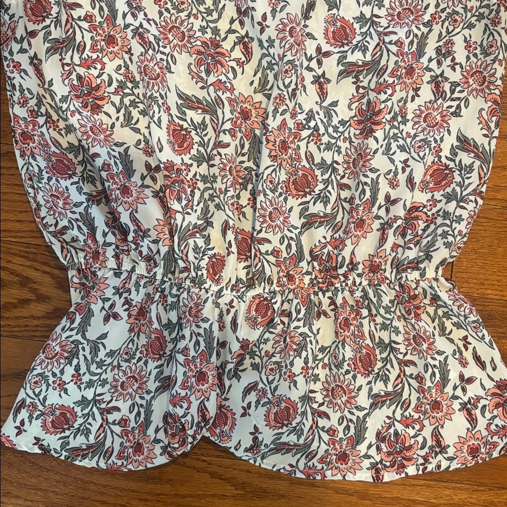 Floral Ruffle Sleeve Blouse XS - Picture 3 of 4
